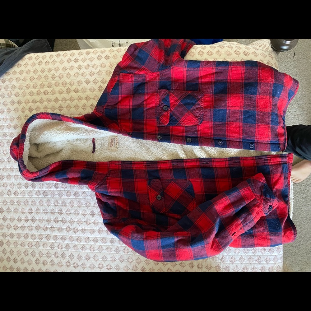Hooded flannel jacket